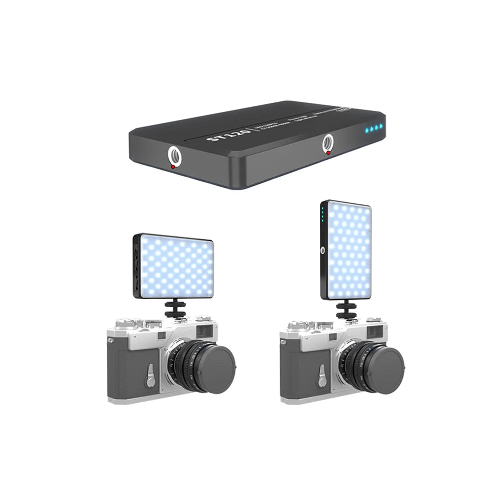 LED Camera Light Video Lamp Kit Dimmable 2500K-9000K Bi-Color Panel Light Photography Fill Light and Phone Clip Vlog Kits