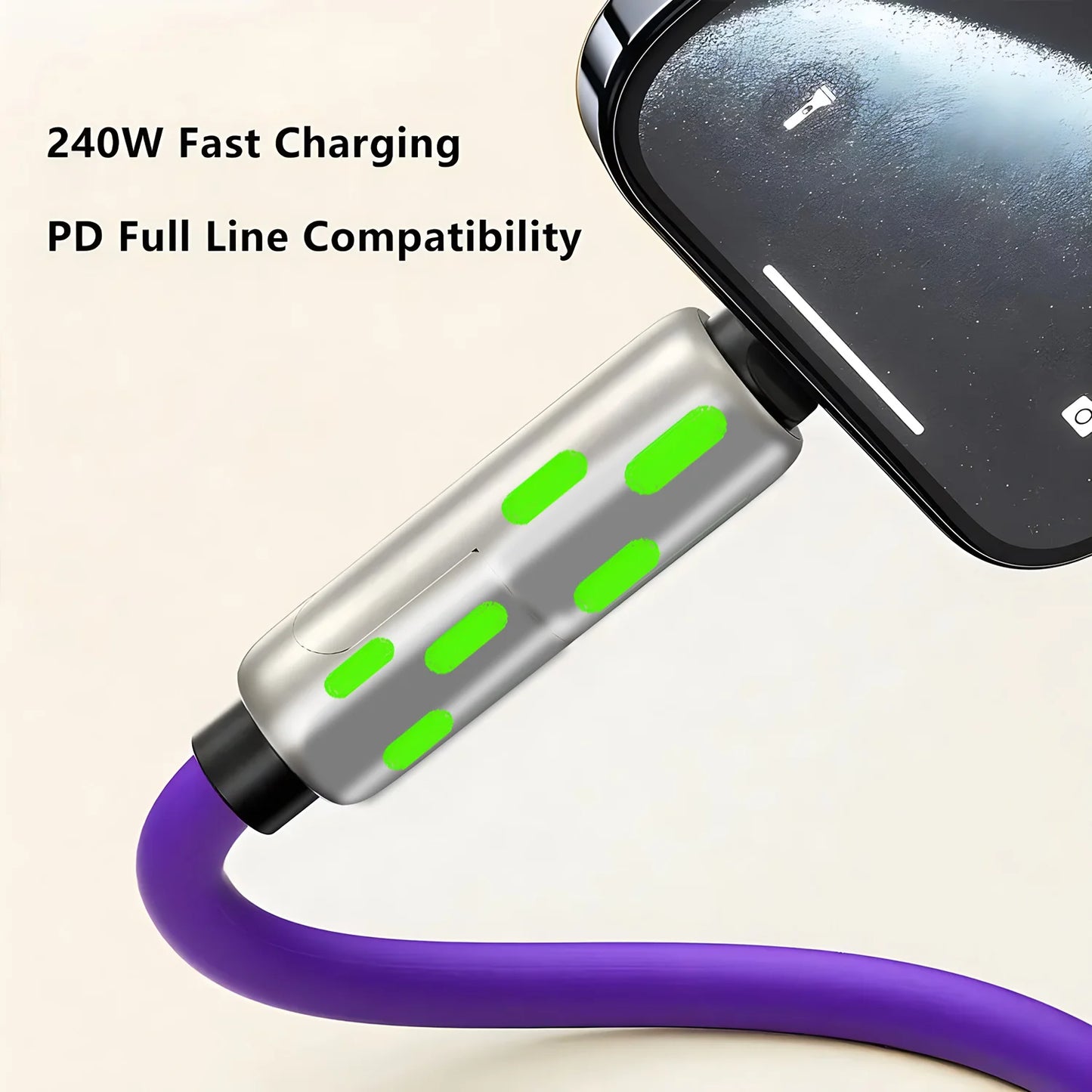 LIT Supa Charger ! 4-In-1 Multi Port Fast Charging Cable 3A USB/C to Type C/Phone Fast Sync Charger Adapter Compatible with Laptop/Tablet
