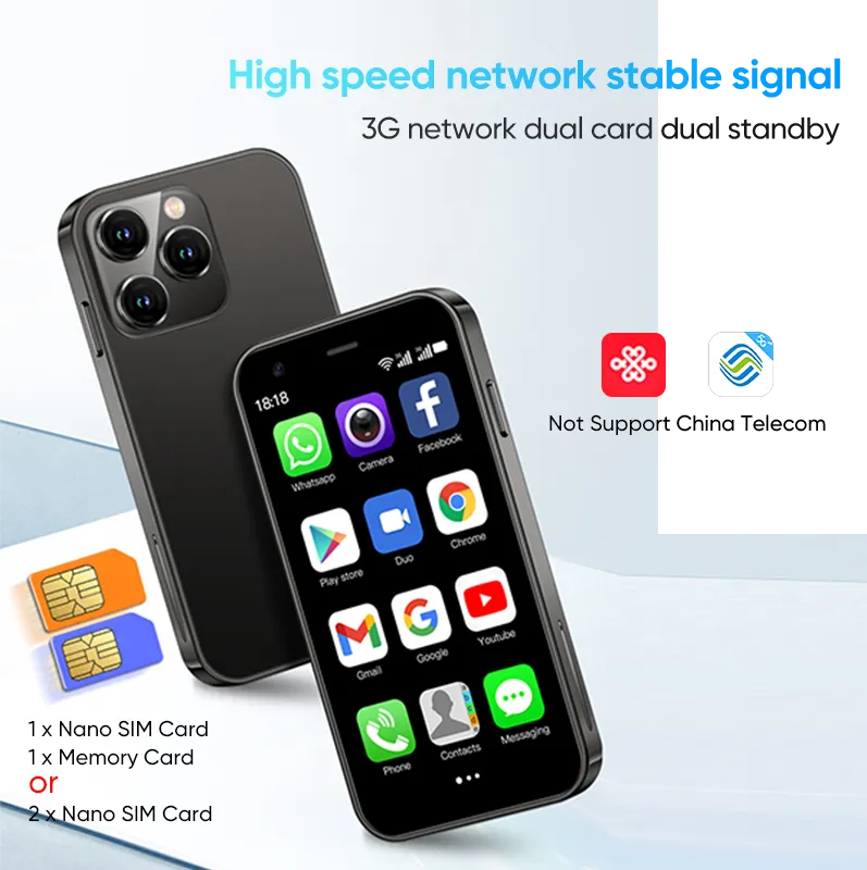 SOYES XS15 Mi Phone SmartPhone 3.0'' Dual SIM Standby 3G Mobile Phone Wifi GPS Play Store 2GB 16GB