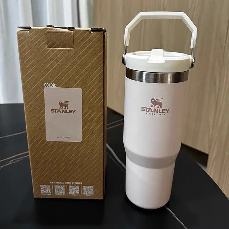 New 30Oz Stanley Iceflow Stainless Steel Tumbler with Handle Vacuum Insulated Water Bottle for Home Reusable Cup with Straw