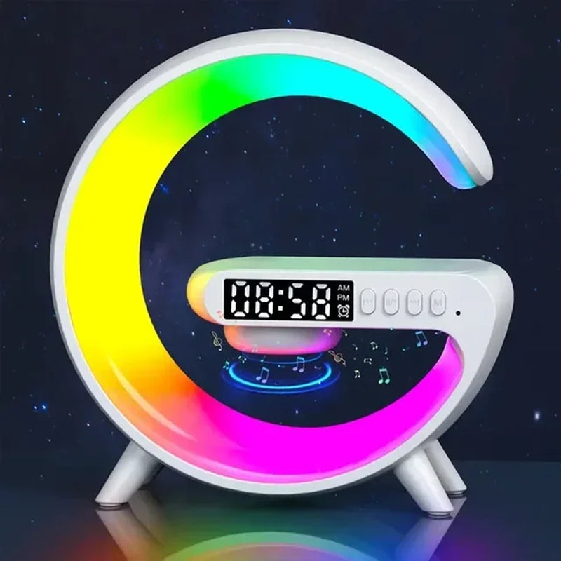 ChargeHub Pro: Wireless Charger Stand with Speaker and RGB Night Light