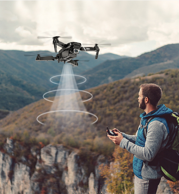 Professional Drone E88 4K Wide-Angle HD Camera Wifi Fpv Height Hold Foldable RC Quadrotor Helicopter Camera-Free Children'S Toys