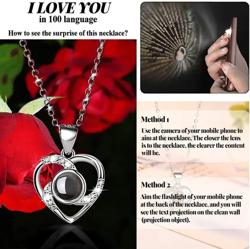 The Everlasting Love Rose Red Apple Jewelry Box Necklace