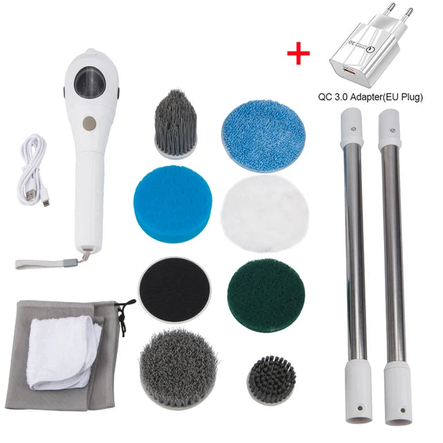 Electric Cleaning Brush Household Multifunctional Cleaning Brush 8 in 1 Wireless Cleaning Brush for Bathroom Kitchen Toilet