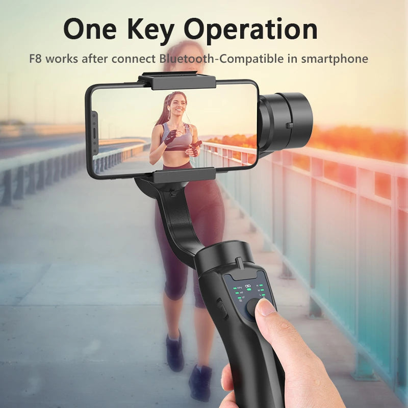 F8 Handheld 3-Axis Gimbal Phone Holder anti Shake Video Record Stabilizer for Smartphone