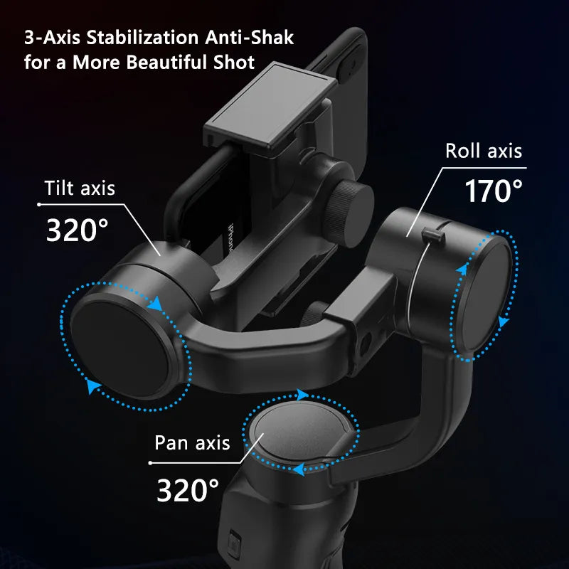 F8 Handheld 3-Axis Gimbal Phone Holder anti Shake Video Record Stabilizer for Smartphone