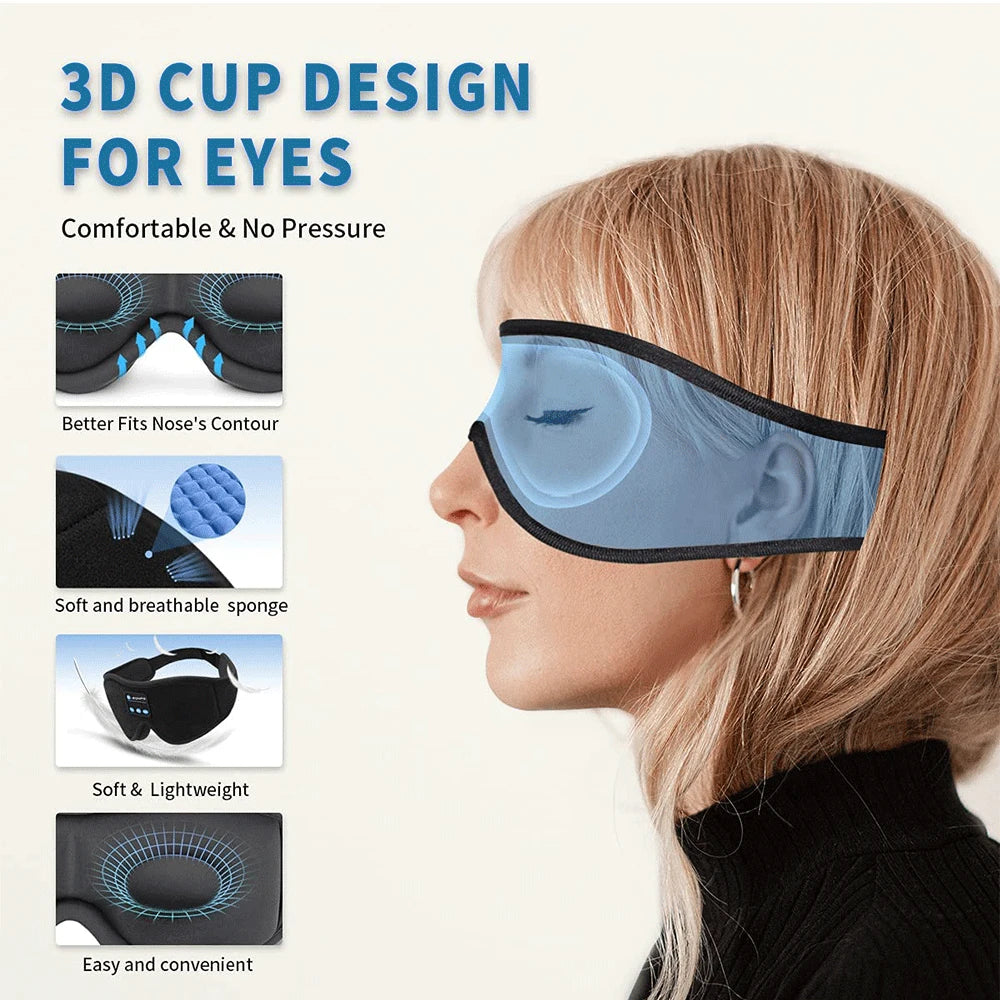 DreamWave Harmony: Wireless Music-Enabled 3D Sleep Headphones with Built-In HD Speaker