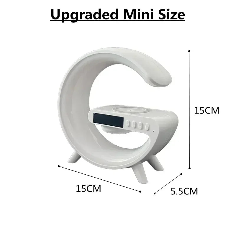 ChargeHub Pro: Wireless Charger Stand with Speaker and RGB Night Light