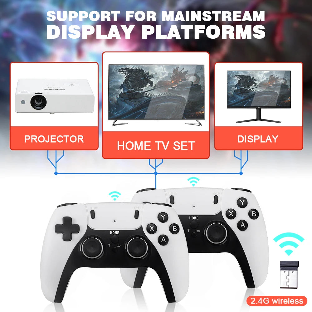 New GD10 PRO Video Game Stick Console 2.4G Double Wireless Controller Game 4K 58000 Games 256GB Retro Games Boy