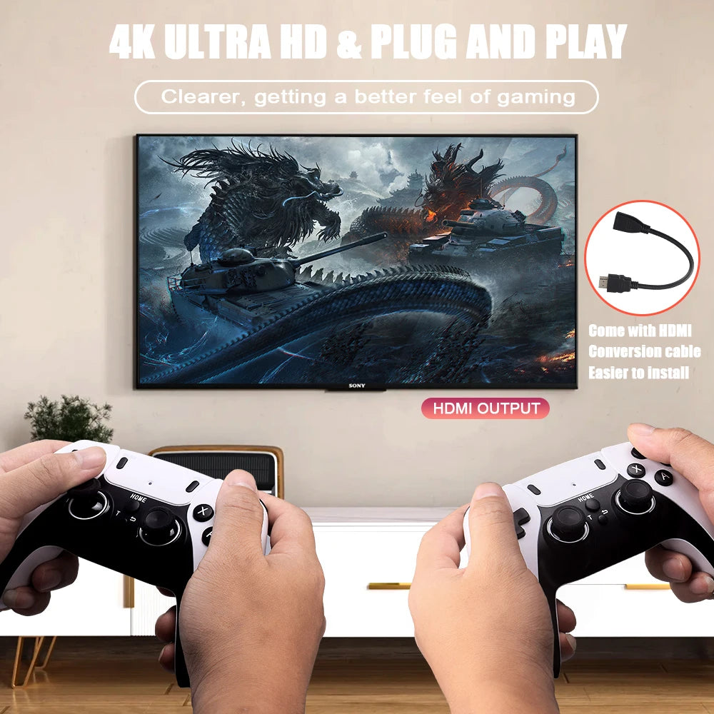 New GD10 PRO Video Game Stick Console 2.4G Double Wireless Controller Game 4K 58000 Games 256GB Retro Games Boy