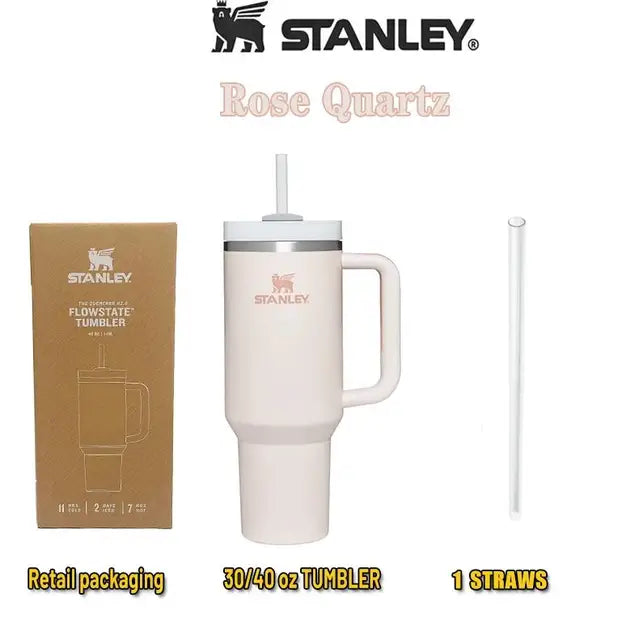 30Oz 887Ml/40Oz 1.18L QUENCHER H2.0 Tumbler with Handle with Straw Lids Stainless Steel Coffee Cup Car Mugs Fashion Gift