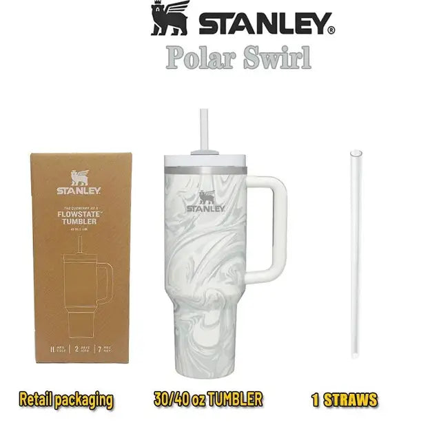 30Oz 887Ml/40Oz 1.18L QUENCHER H2.0 Tumbler with Handle with Straw Lids Stainless Steel Coffee Cup Car Mugs Fashion Gift