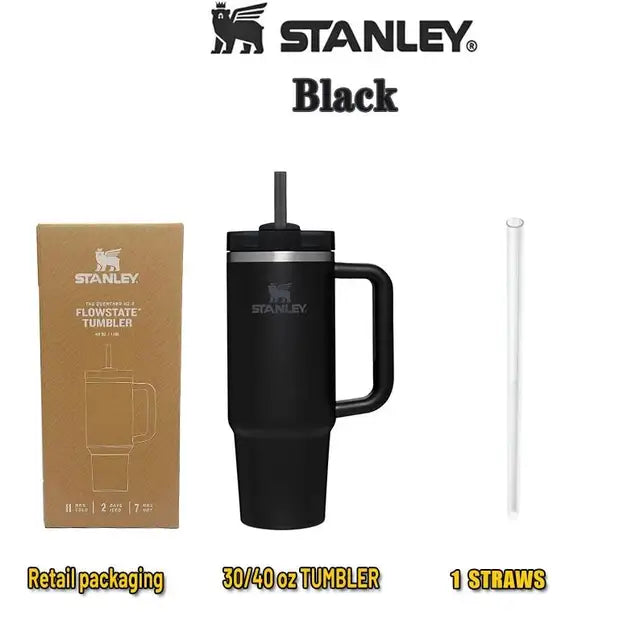 30Oz 887Ml/40Oz 1.18L QUENCHER H2.0 Tumbler with Handle with Straw Lids Stainless Steel Coffee Cup Car Mugs Fashion Gift
