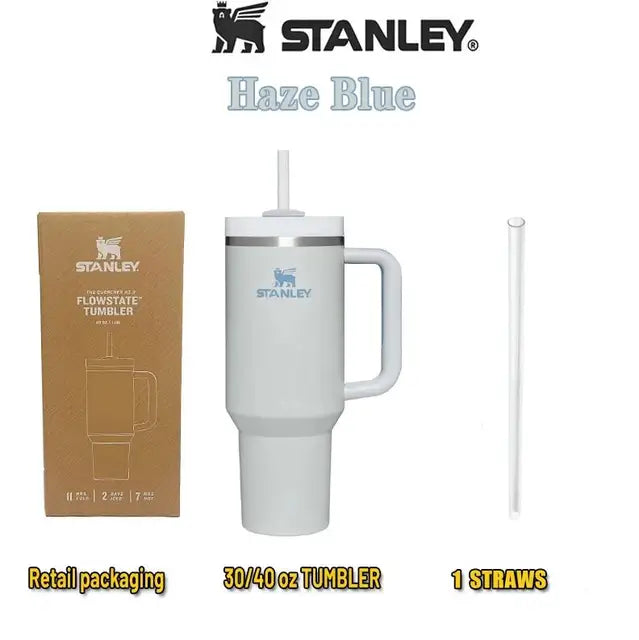 30Oz 887Ml/40Oz 1.18L QUENCHER H2.0 Tumbler with Handle with Straw Lids Stainless Steel Coffee Cup Car Mugs Fashion Gift