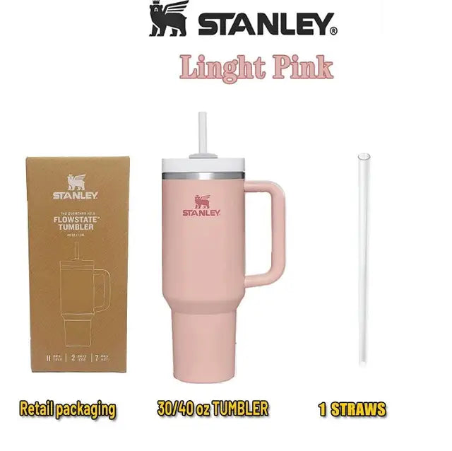 30Oz 887Ml/40Oz 1.18L QUENCHER H2.0 Tumbler with Handle with Straw Lids Stainless Steel Coffee Cup Car Mugs Fashion Gift