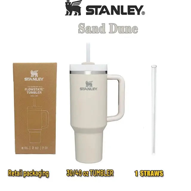 30Oz 887Ml/40Oz 1.18L QUENCHER H2.0 Tumbler with Handle with Straw Lids Stainless Steel Coffee Cup Car Mugs Fashion Gift