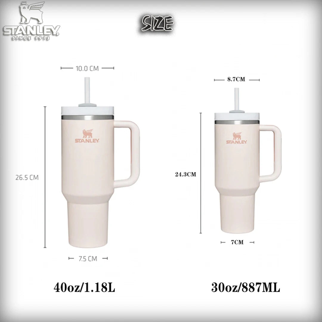 30Oz 887Ml/40Oz 1.18L QUENCHER H2.0 Tumbler with Handle with Straw Lids Stainless Steel Coffee Cup Car Mugs Fashion Gift