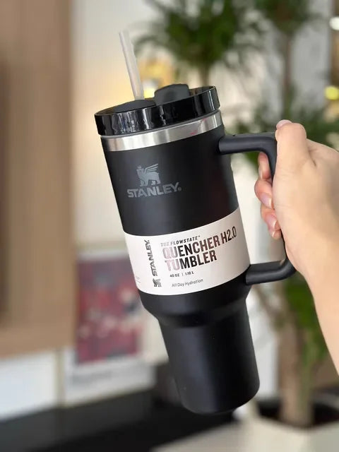 Tumbler with Handle Straw Lid Stainless Steel 30Oz/40Oz Vacuum Insulated Car Mug Double Wall Thermal Iced Travel Cup