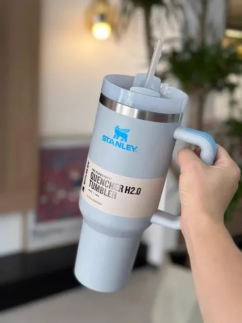 Tumbler with Handle Straw Lid Stainless Steel 30Oz/40Oz Vacuum Insulated Car Mug Double Wall Thermal Iced Travel Cup