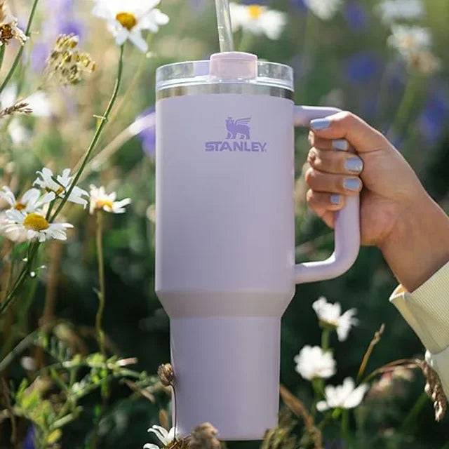 Tumbler with Handle Straw Lid Stainless Steel 30Oz/40Oz Vacuum Insulated Car Mug Double Wall Thermal Iced Travel Cup