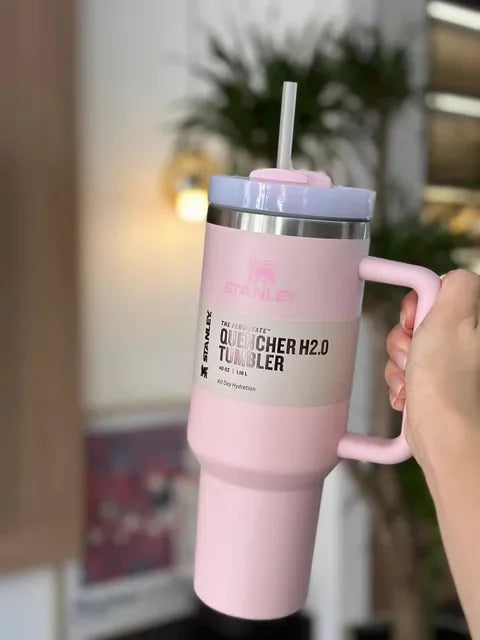 Tumbler with Handle Straw Lid Stainless Steel 30Oz/40Oz Vacuum Insulated Car Mug Double Wall Thermal Iced Travel Cup