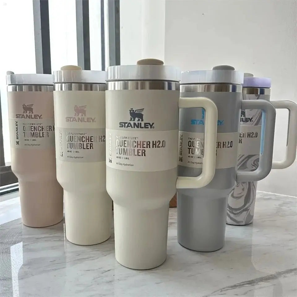Tumbler with Handle Straw Lid Stainless Steel 30Oz/40Oz Vacuum Insulated Car Mug Double Wall Thermal Iced Travel Cup