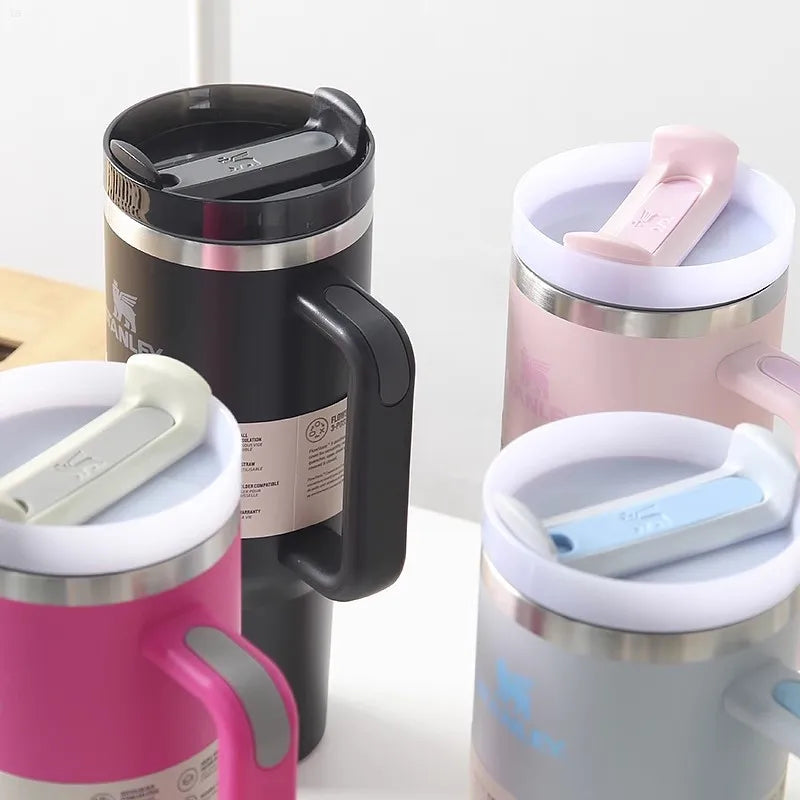 Tumbler with Handle Straw Lid Stainless Steel 30Oz/40Oz Vacuum Insulated Car Mug Double Wall Thermal Iced Travel Cup