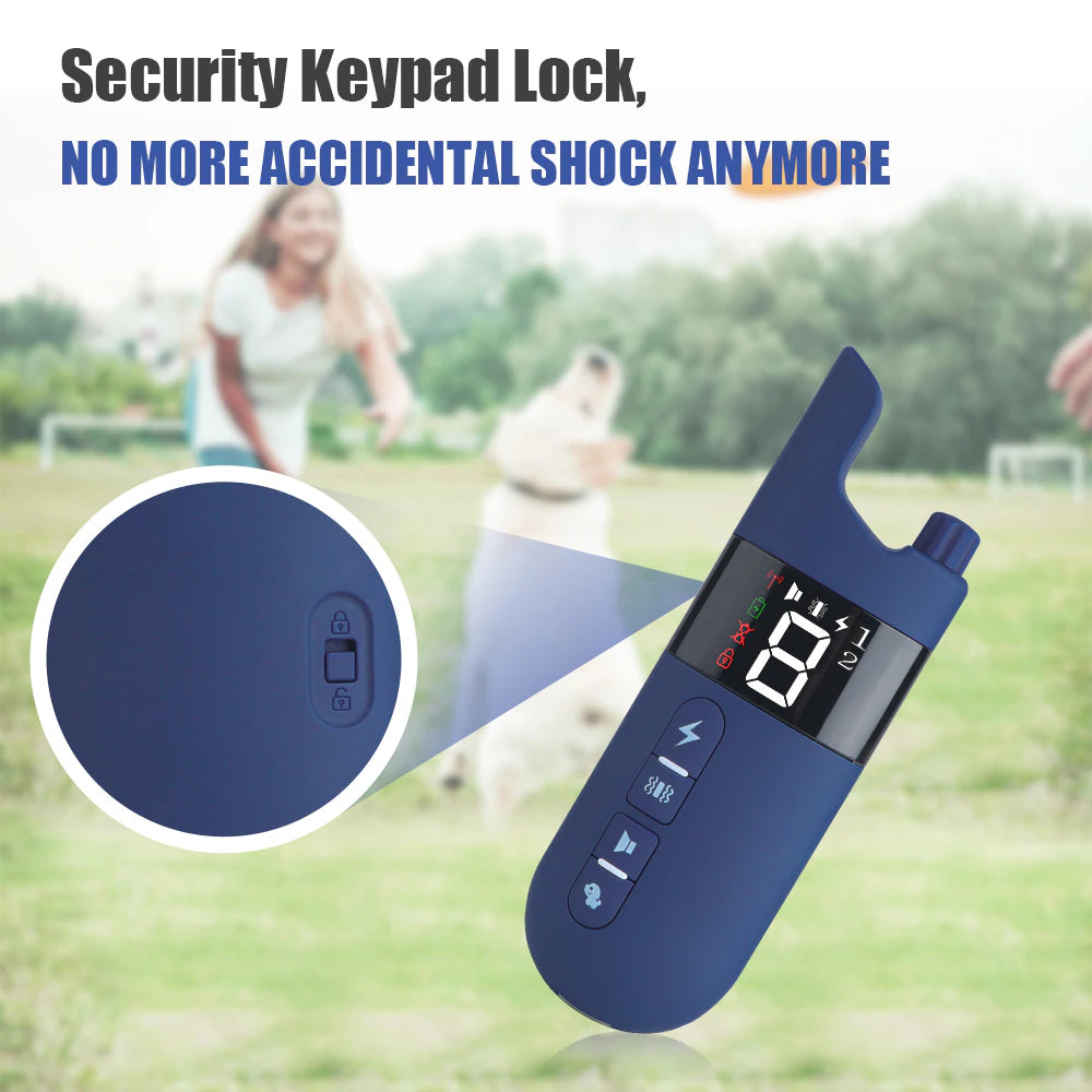 800M Electric Dog Training Collar Light IP7 Waterproof Pet Remote Control with Shock Vibration Sound Function Collars
