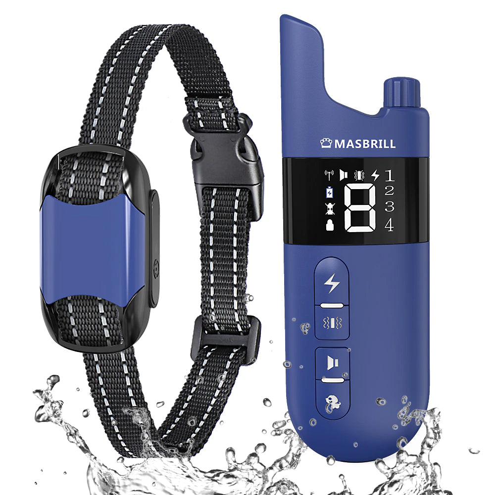 800M Electric Dog Training Collar Light IP7 Waterproof Pet Remote Control with Shock Vibration Sound Function Collars