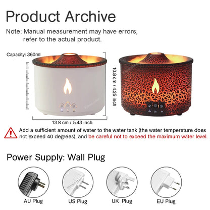Volcano Glow Smoke Ring Humidifier (Jellyfish Smoke Ring Air Humidifier)