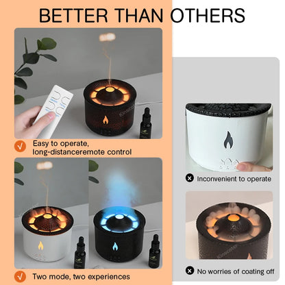 Volcano Glow Smoke Ring Humidifier (Jellyfish Smoke Ring Air Humidifier)