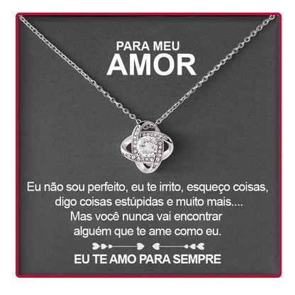 The Everlasting Love Red Apple (SPANISH LOVE MESSAGE CARD) Jewelry Box Necklace Everlasting Love Rose for Valentine's Day Soulmate