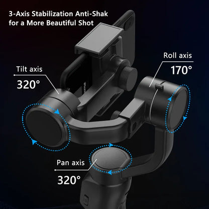 F8 Handheld 3-Axis Gimbal Phone Holder anti Shake Video Record Stabilizer for Smartphone