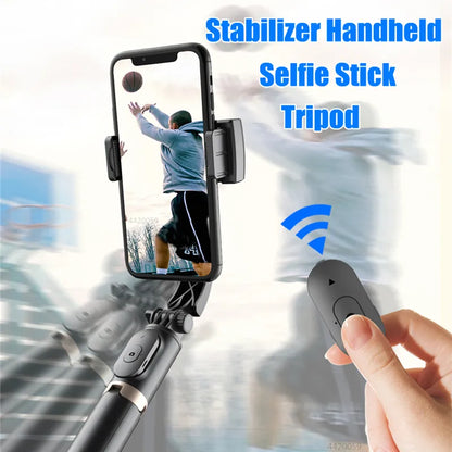 2024 NEW Gimbal Stabilizer Selfie Stick Foldable Wireless Tripod with Bluetooth Shutter Monopod for IOS Android