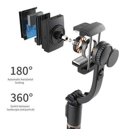 2024 NEW Gimbal Stabilizer Selfie Stick Foldable Wireless Tripod with Bluetooth Shutter Monopod for IOS Android