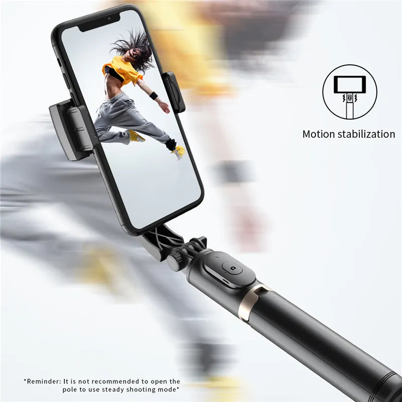 2024 NEW Gimbal Stabilizer Selfie Stick Foldable Wireless Tripod with Bluetooth Shutter Monopod for IOS Android