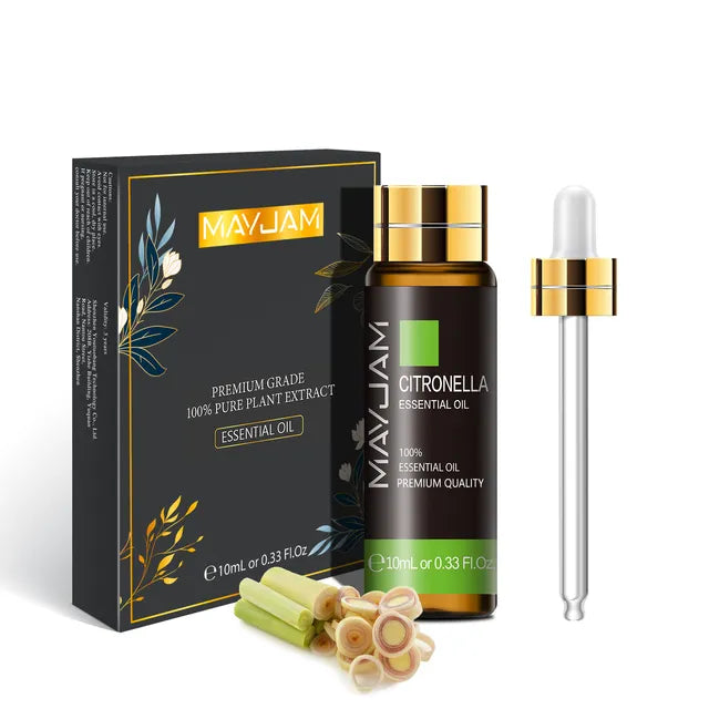 10ML Lavender Rose Eucalyptus Jasmine Vanilla Mint Sandalwood Tea Tree Orange Diffuser Aroma Essential Oil