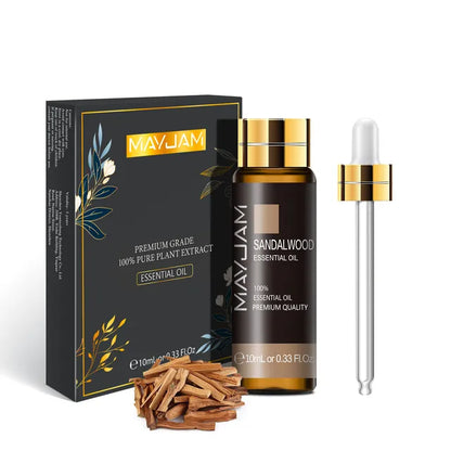 10ML Lavender Rose Eucalyptus Jasmine Vanilla Mint Sandalwood Tea Tree Orange Diffuser Aroma Essential Oil