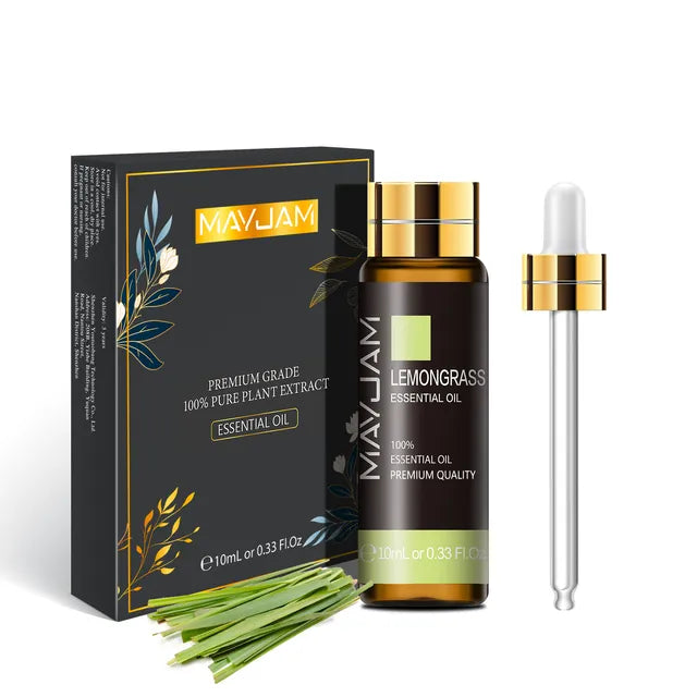 10ML Lavender Rose Eucalyptus Jasmine Vanilla Mint Sandalwood Tea Tree Orange Diffuser Aroma Essential Oil