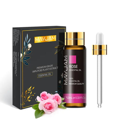 10ML Lavender Rose Eucalyptus Jasmine Vanilla Mint Sandalwood Tea Tree Orange Diffuser Aroma Essential Oil